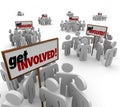 Get Involved People Participate Engagement Interaction Group Mee Royalty Free Stock Photo