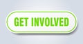 get involved sign. rounded isolated button. white sticker Royalty Free Stock Photo