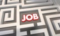 Get Job Find Open Work Position Interview Maze Royalty Free Stock Photo