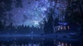 Get lost in the enchanting beauty of a starry sky in the midst of a remote forest far from the hustle and bustle of city