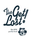 `the get lost` typography, sporting tee shirt graphics