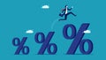 Get more benefits. Businessmen jump for a large percentage.
