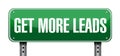 Get More Leads landscape sign illustration Royalty Free Stock Photo