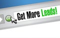 Get More Leads online sign illustration