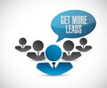 Get More Leads people business sign illustration Royalty Free Stock Photo