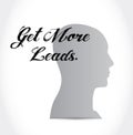 Get More Leads thinking sign illustration
