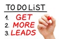 Get More Leads To Do List Concept