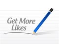 get more likes message sign