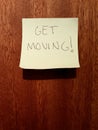 Get moving post it note motivation exercise diet