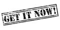 Get it now black stamp Royalty Free Stock Photo