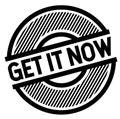 Get it now stamp on white Royalty Free Stock Photo