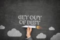 Get out of debt concept Royalty Free Stock Photo