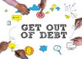 Get Out of Debt concept Royalty Free Stock Photo