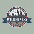 Get out and explore outddor adventure Illustration Vintage mountain campfire vector logo and labels