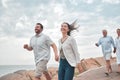 Get out there and make more memories. a happy family enjoying a day along the coast. Royalty Free Stock Photo