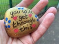 get through this painted stone