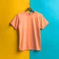 Get the perfect shot with customizable mockup of t-shirt Royalty Free Stock Photo