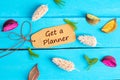 Get a planner text on paper tag