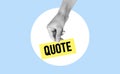 Get Quote is shown using the text. Business showcase the most recent price to which a buyer and seller agreed Royalty Free Stock Photo