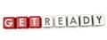 Get ready cube crossword on white background Royalty Free Stock Photo