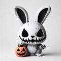 Spine-Chilling Halloween Bunny White Background 18