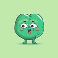 Cartoon liver with lobes and gallbladder