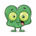 Cartoon liver with lobes and gallbladder