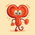 Cartoon kidney with nephrons