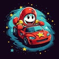 Cute and Funny Gaming Logo: Retro Racer