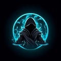 Cute and Funny Gaming Logo Featuring Silhouette Slayer