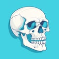 Cartoon zygomatic bone with orbit Royalty Free Stock Photo