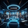 Empowered Enclave - Futuristic Gym Setup