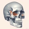 Cartoon occipital bone with foramen magnum