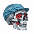 Cartoon occipital bone with foramen magnum