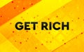 Get Rich abstract digital banner yellow background