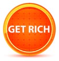 Get Rich Natural Orange Round Button Royalty Free Stock Photo