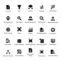 Data Science Solid Icons Pack Royalty Free Stock Photo