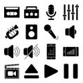 Pack of Music solid Icons