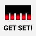 Get set symbol Royalty Free Stock Photo