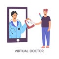 Get sick leave using your smartphone. The virtual doctor writes a prescription, quarantine. Mobile consultation, smart