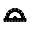Get a sight of this glyph style icon of protractor Royalty Free Stock Photo