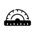 Get a sight of this glyph style icon of protractor Royalty Free Stock Photo