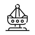 Get a sight of our trendy outline icon of boat ride Royalty Free Stock Photo