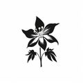 Columbine Silhouette Vector: Minimalistic Clipart In Png And Svg Formats