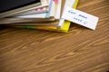 Get Some Rest; The Pile of Business Documents on the Desk