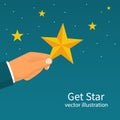 Get the star. Reach height Royalty Free Stock Photo