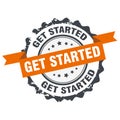 Get started stamp