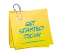 get started today memo post illustration design Royalty Free Stock Photo