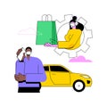 Get supplies without leaving your car abstract concept vector illustration.