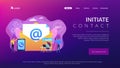 Get in touch concept landing page. Royalty Free Stock Photo